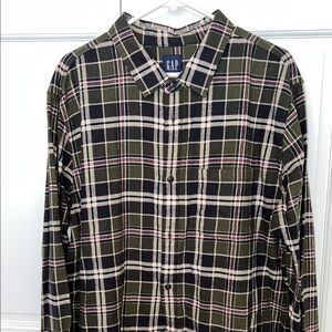 GAP Men's Green Plaid Shirt